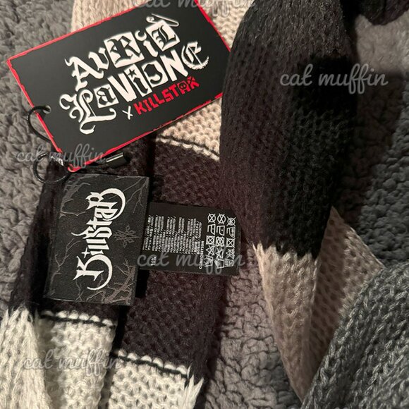 KILLSTAR STRIPED SCARF - AVRIL LAVIGNE COLAB - NWT - Picture 5 of 5